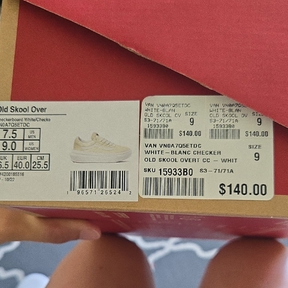 Vans Classic White and Blue Sneakers - Picture 3 of 5